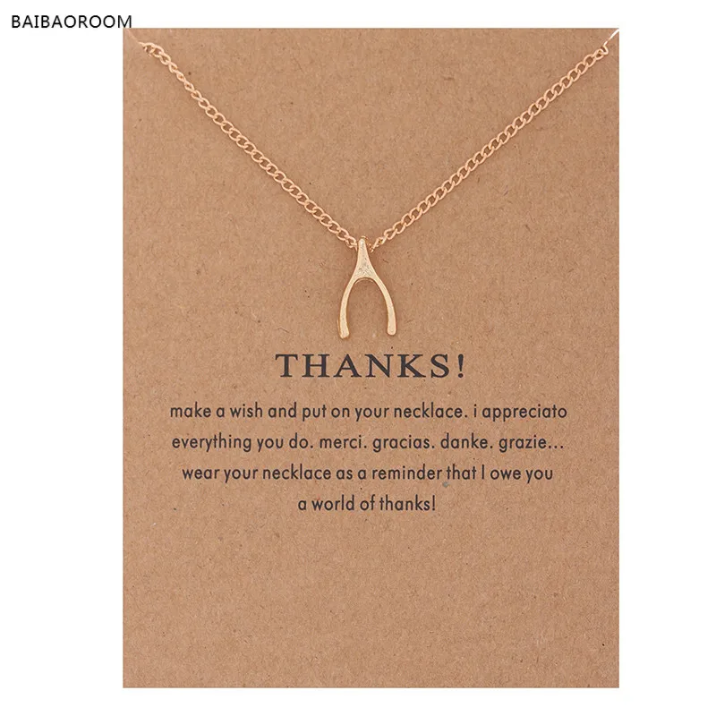 Fashion Jewelry New Gold Plated Thanks giving Bone Alloy Clavicle Short Necklace Women