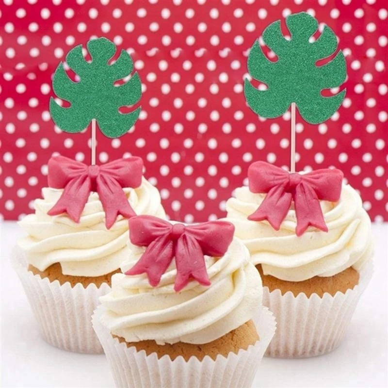 

Creative Cupcake Flags Cake Topper Wooden Stick Paper Wedding Decor DIY Tableware Kitchen