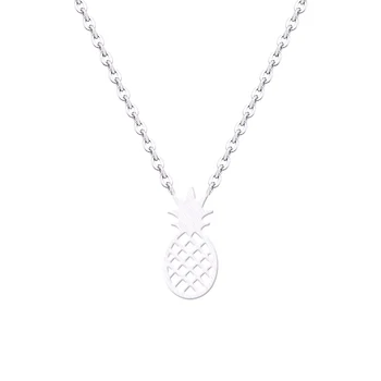 

Pineapple Charm Necklaces Women's Fashion Jewelry Accessories Smooth Shine Stainless Steel Chain Chain In Rose Gold Bijoux Femme