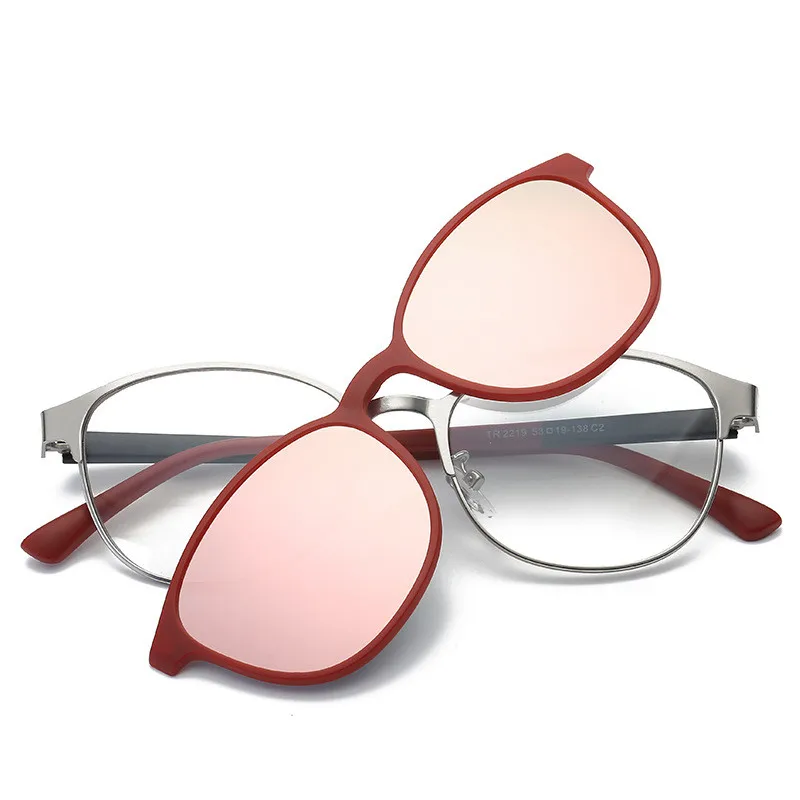 Polarisierte Magnetische Sonnenbrille mit Clip Frauen Männer Klassische Spiegel UV400 Gläser 2018 Heißer Shades oculos de sol feminino Billig