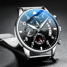 Полностью черные стальные кварцевые мужские часы Топ бренд Роскошные модные Пилот хронограф водонепроницаемые аналоговые наручные часы Relogio Masculino