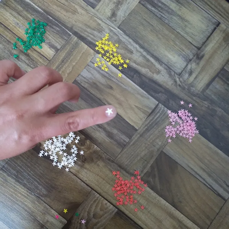 

7color mix Mini Starfish 0.6-0.7cm Craft Decoration Colorful Resin Sea Stars DIY Beach Cottage Wedding Party Decor Nail stick