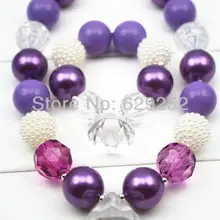 Комплект из 10 штук фиолетовый и лаванды Коренастый Цепочки и ожерелья и браслет Обувь для девочек коренастый Цепочки и ожерелья, Обувь для девочек Bubblegum Коренастый Цепочки и ожерелья cb077