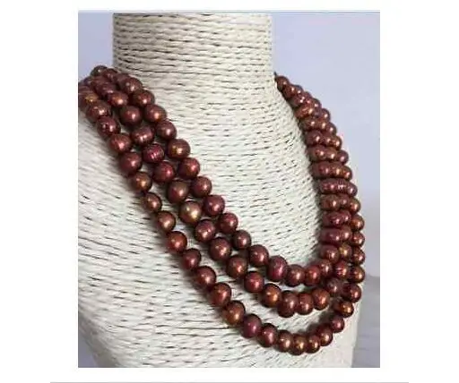 

60"12-13mm natural south sea chocolate baroque pearl necklace