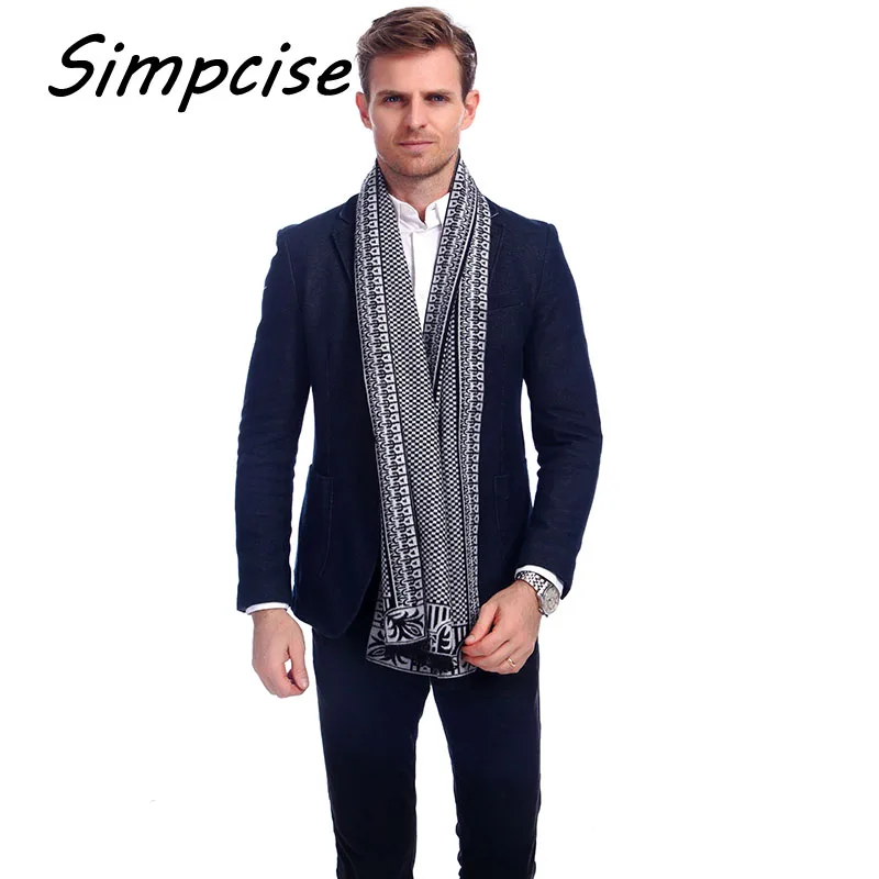 mens scarf for summer Extra warm long soft men scarf Tassel double Fine stripe plaid Scarves men winter new Fashion striped Scarf A3A18914 men wearing scarves