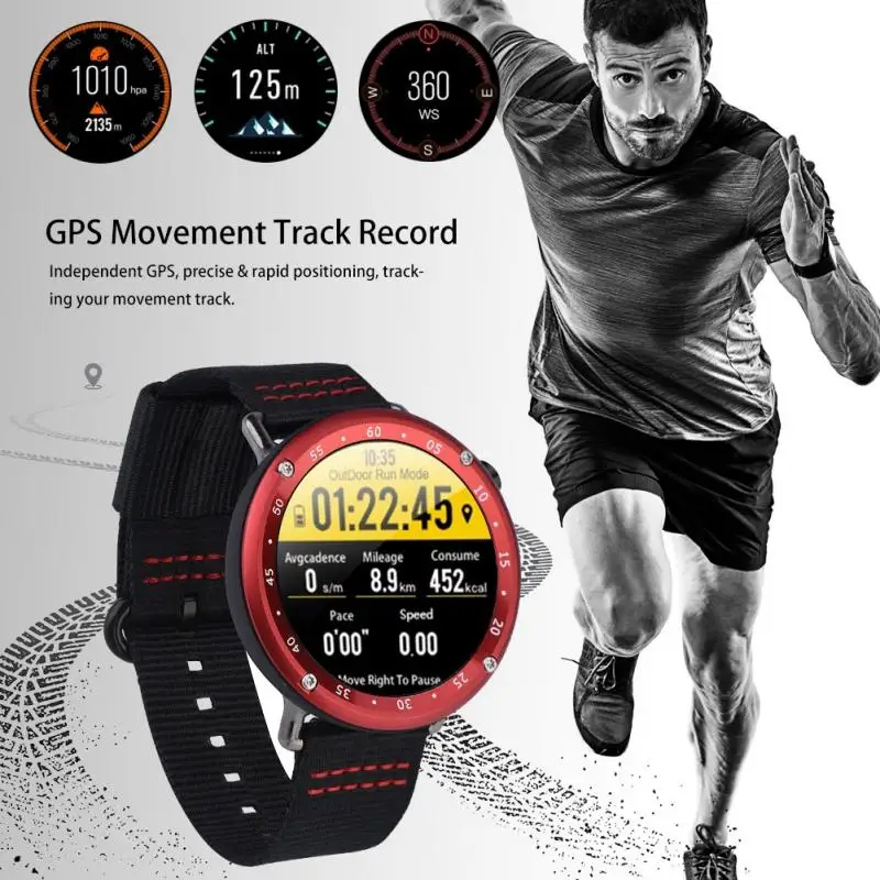 

VBESTLIFE Bluetooth GPS Multi-motion Mode Heart Rate IP67 Waterproof Smartwatch For LEMFO LF22