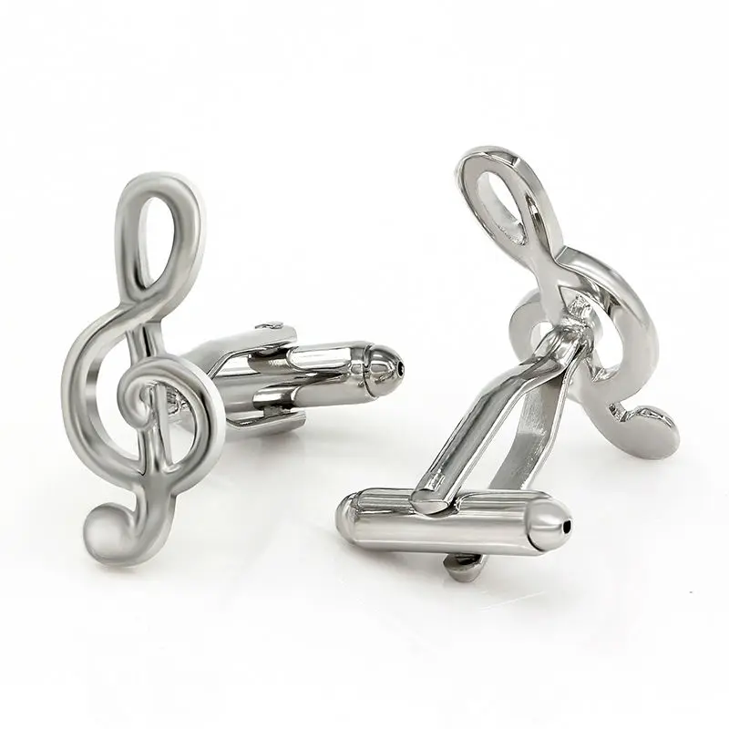 Musical Note Cufflinks Music Themed Gifts Wholesale Cuff Link Silver Platedshirt xxxxlshirt