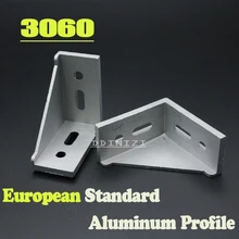 Hotsale 5 pçs 3060 ângulo de montagem canto alumínio l tipo conector suporte prendedor jogo uso 3030 perfil alumínio industrial