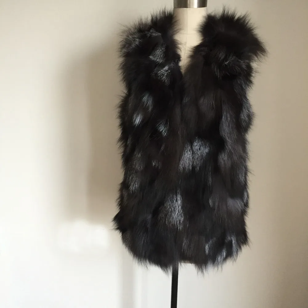 Женский меховой жилет из натурального лисьего меха 2019|real fox fur gilet|fox vestfox gilet |