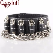 Для мужчин браслет прохладный пуля рок Для мужчин женская обувь из натуральной кожи браслет Браслеты