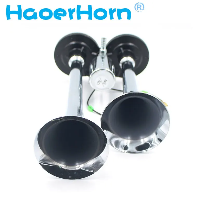 

New 12/24v 135db Super Loud Chrome no rust Triple Trumpet Air Horn Boat Bus Truck Lorry Train motorcycle car horn GZHAOER HT-102
