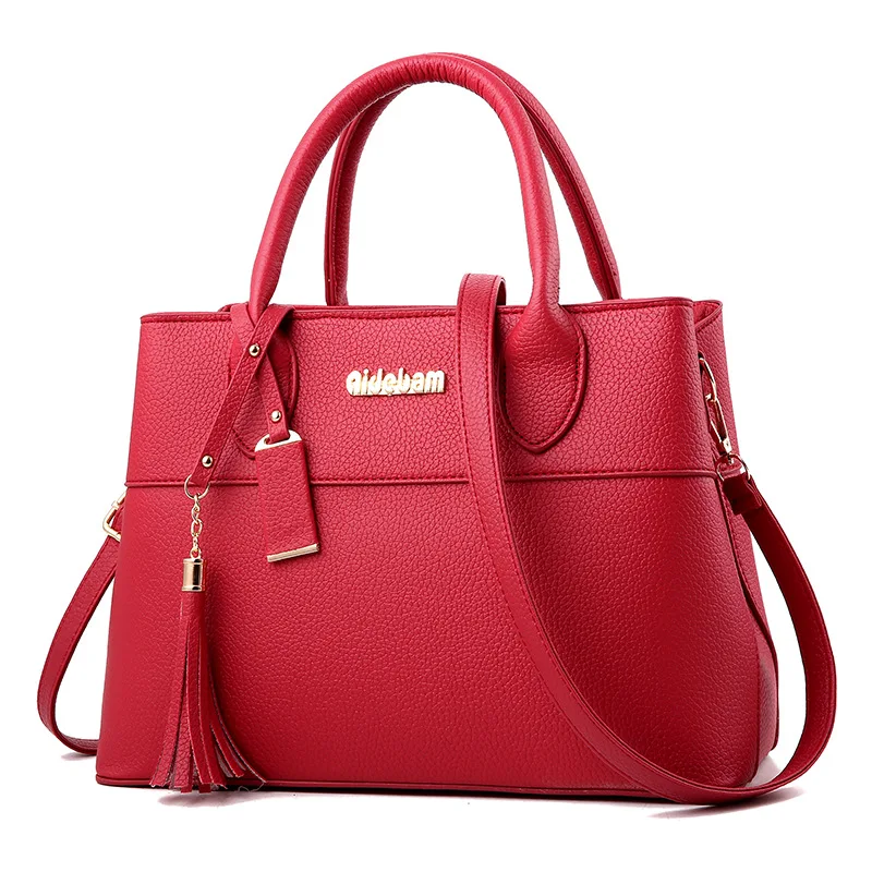 

Ladies Bags Europe and America hot sell black fashion handbag Leisure Shoulder Bag high-capacity Mrs shopping crossbody bags