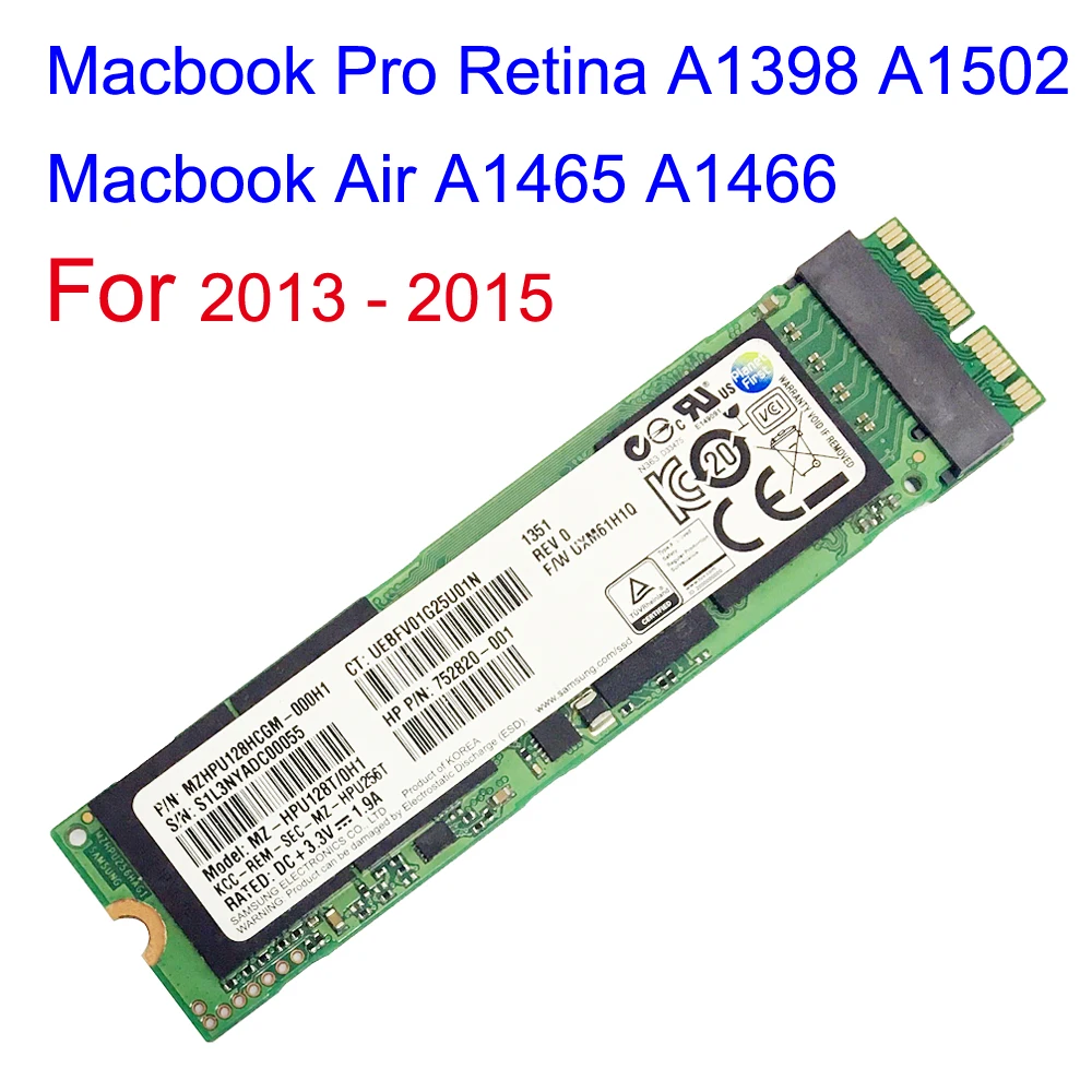 Скидка 128 ГБ 256 ГБ 512 ГБ SSD накопитель для 2013 2014 2015 Macbook Air A1465 A1466 Macbook Pro retina A1398 A1502 твердотельный накопитель