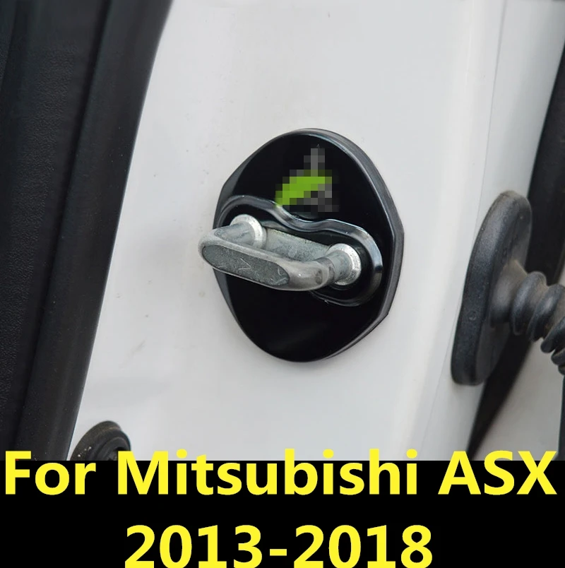 

For Mitsubishi ASX 2013-2018 Car Waterproof Door Lock Protective Cover Waterproof and rustproof car styling Interior decoration