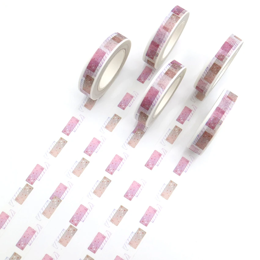 

1 PCS Creativity Simple Style Washi Tape Purple Ruffles Masking Tape Decorative Adhesive Tape Scrapbooking Sticker Stationery