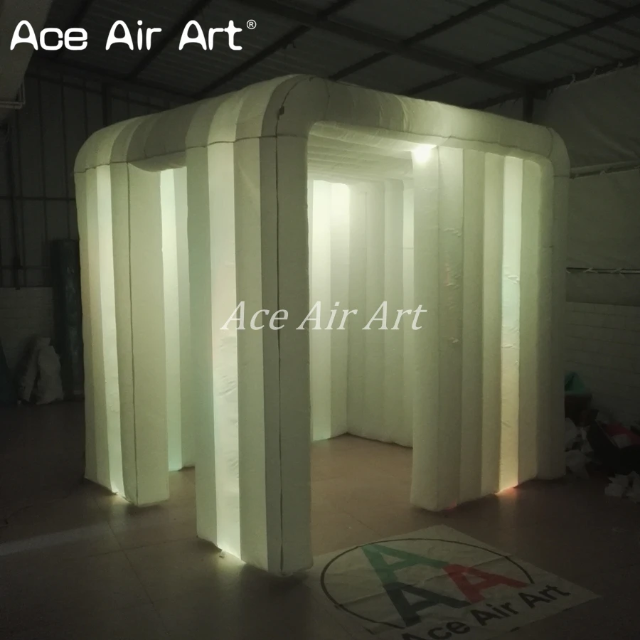 

Standing new Design Party Inflatable Photo Booth kiosk/ portable photobooth cabin with RGB spots for Events,Wedding in Santiago