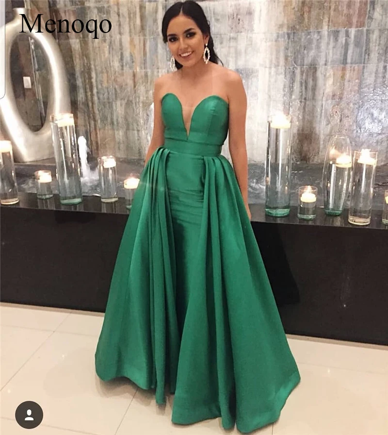 Dark Green Prom Dresses for Women 2019 Mermaid Long Dress Party Gown Applique with Ruffled vestidos de fiesta de noche Plus Size-