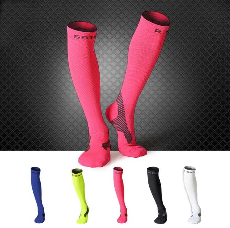 5 Colors Women and Men's Professional Marathon Knee Cycling Socks