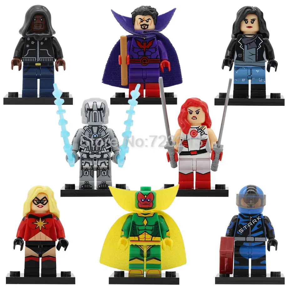 

Single Sale Super Hero Figure Racing Luke Cage Iron Man Vision Whiplash Jessica Jones Legoingly Model Building Blocks Brick Toys