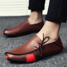 2019 neue Leder Herren Loafer Mode Schuhe Handmade Mokassins Aus Weichem Leder Slip auf männer Boot Schuh PLUS GRÖßE 38 ~ 47(China)