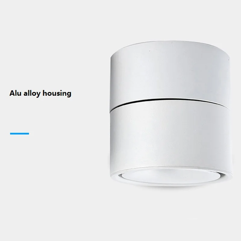 

85-265Vac Input 5W LED Surface Mounted Ceiling Lamp Foldable and 360 Degree Rotatable COB Background Spot Ceiling Light