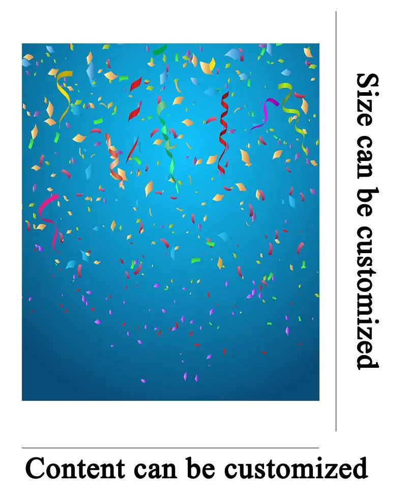 Красочные конфетти на синий фотографии Фоны винил ткань высокого качества Компьютер Отпечатано обычай фонов