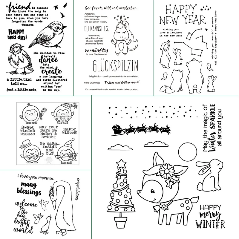

ZhuoAng Animal Design Background Pattern Transparent Transparent Stamp / Silicone Stamp DIY Scrapbook Album / Card