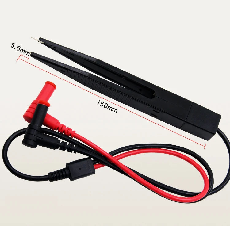 1 pair Test Clip Probe Tweezers for Resistor Multimeter Capacitor Tester Lead ProbeSMD Inductor Wire Pen Cable (1)