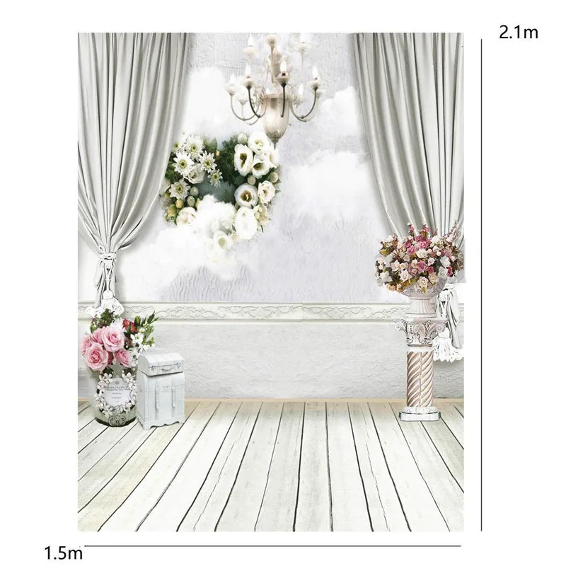 5X7FT Romantic Flowers Photography Background Photo Studio Wedding