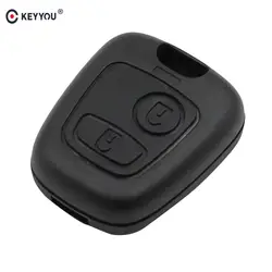 KEYYOU 2 кнопки дистанционного ключа чехла для peugeot 107 207 307 407 406 806 для Citroen C1 C2 C3 C4 C5 Picasso Berlingo Saxo Xsara