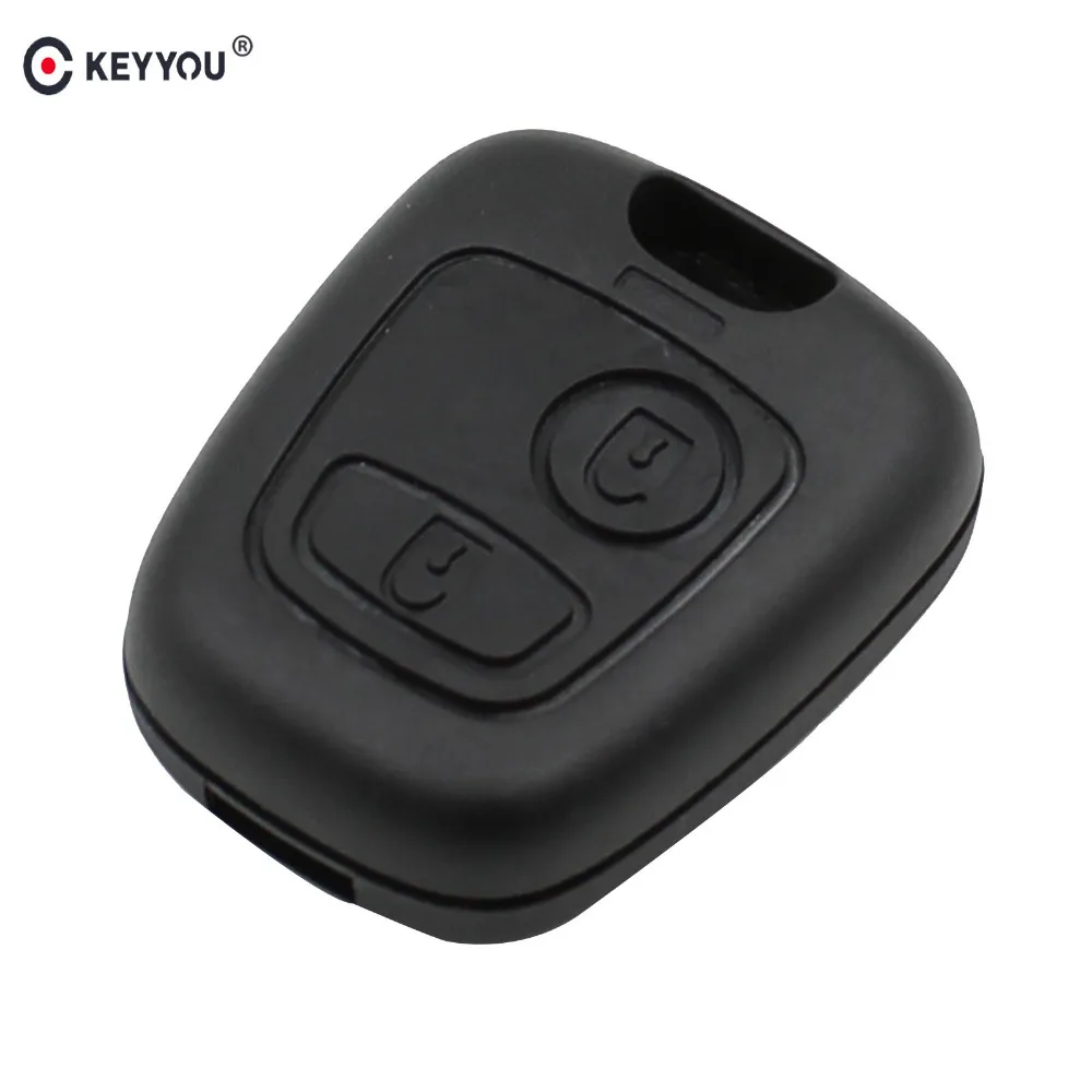 Чехол для ключей KEYYOU с 2 кнопками Peugeot 107 207 307 407 406 806 Citroen C1 C2 C3 C4 C5 Picasso Berlingo Saxo