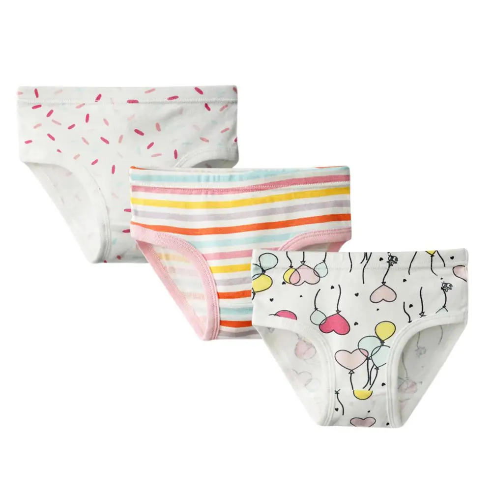 

3pcs/set Child's Underpants Soft Cotton Baby Triangle Underwear Cartoon Printed Panties for Girls