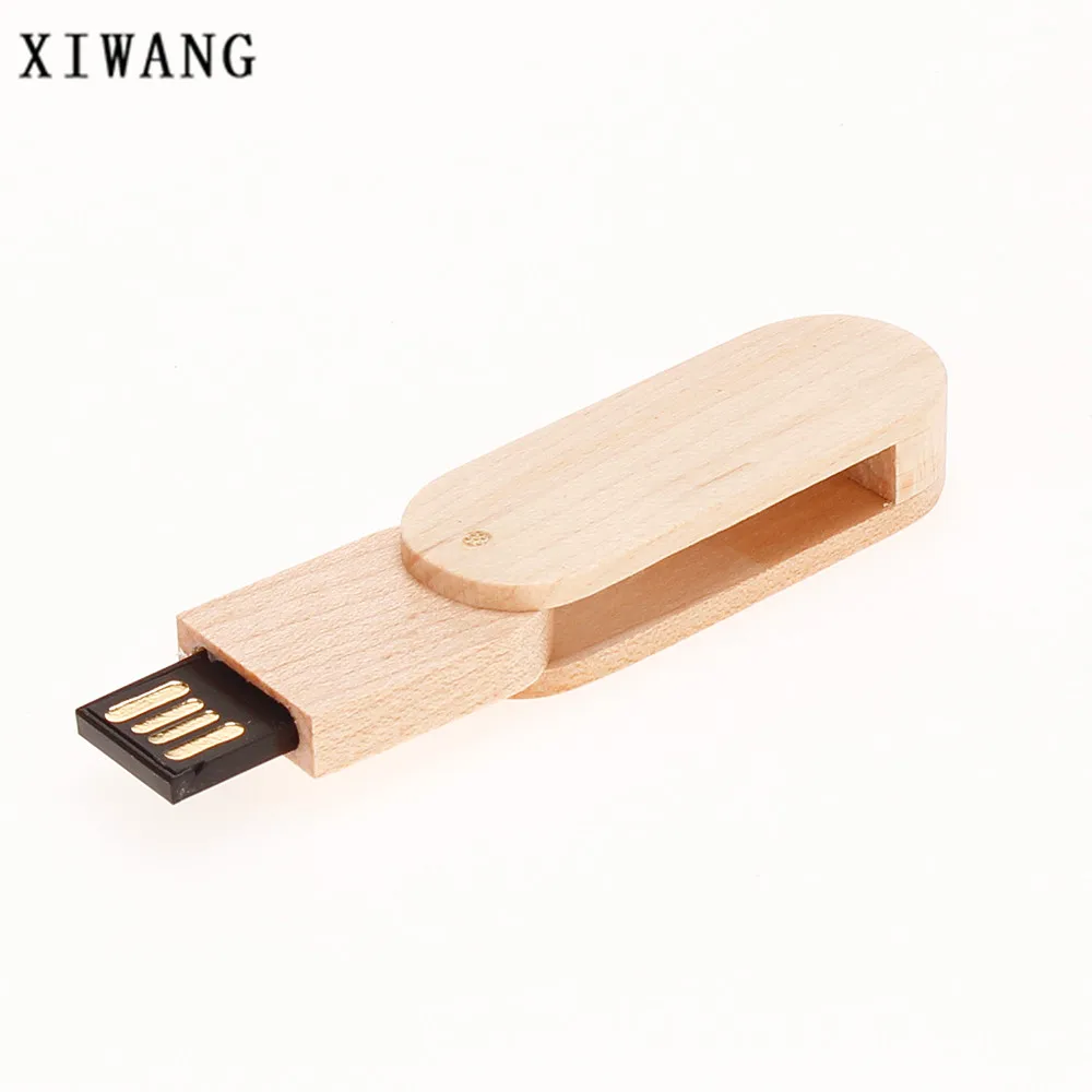 

USB flash drive Mini rotary wood Pendrive usb 2.0 4GB 8GB 16GB pen drive 32GB 64GB 128gb high speed usb memory stick custom logo