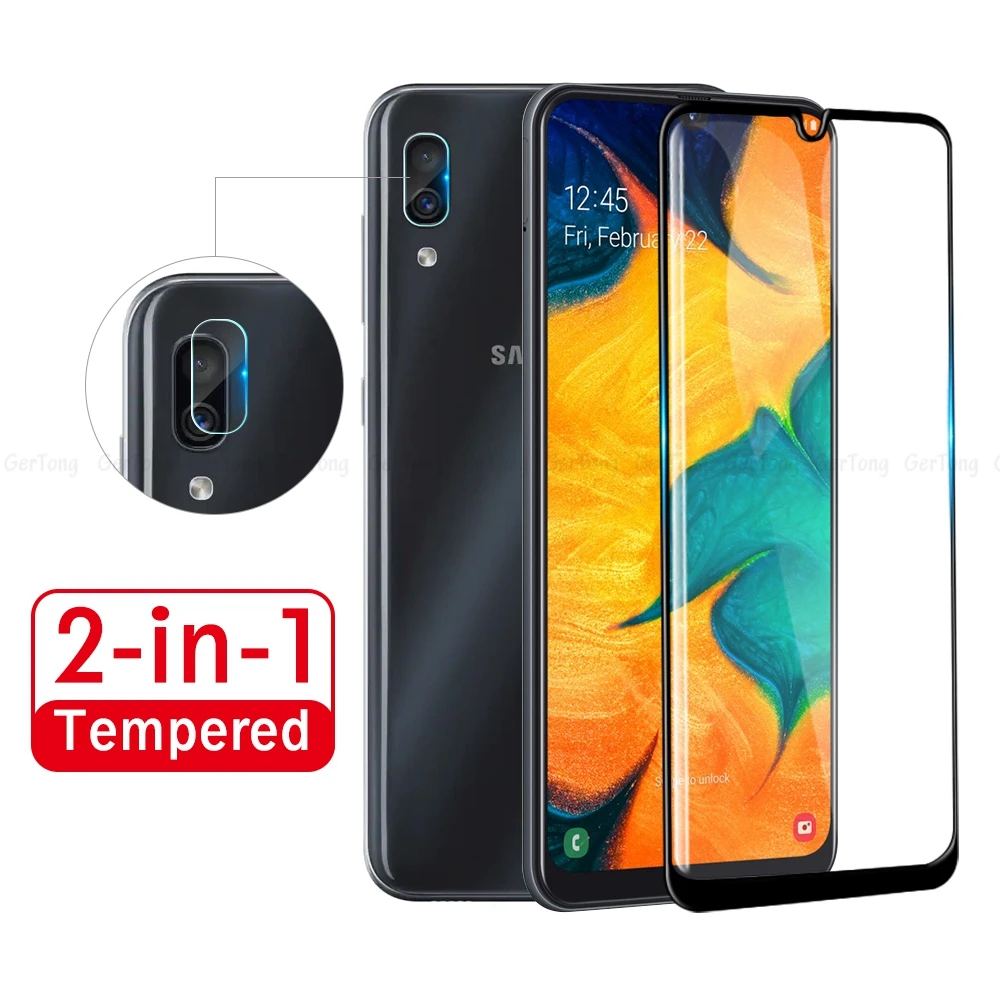 Стекло для объектива камеры 2-в-1 Samsung A50 A70 A30 A20 A10 Закаленное стекло Защитная