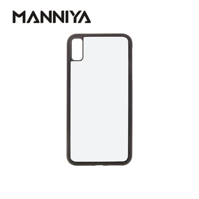 

MANNIYA Best Blank 2D Sublimation rubber TPU+PC Case for iphone XR with Aluminum Inserts 10pcs/lot