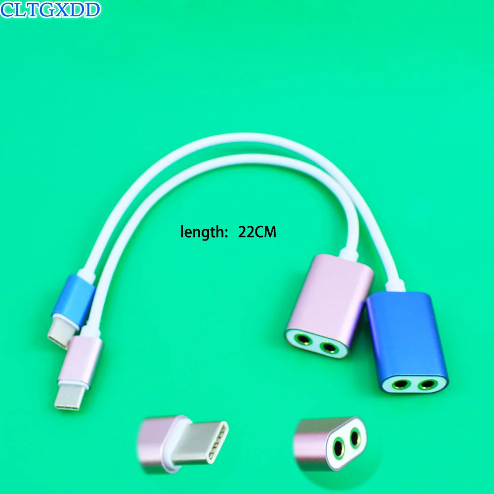 

cltgxdd Type C USB C to 3.5mm Audio Headphone Stereo Connector Audio Microphone Female Adapter for Moto Z XPS13 td908 Dropship