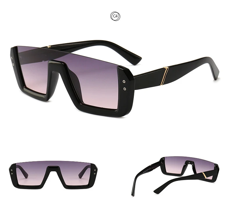 Королевские Женские квадратные солнцезащитные очки новые модные полуоправы черные очки в леопардовой оправе винтажные очки с заклепками женские UV400 SS298