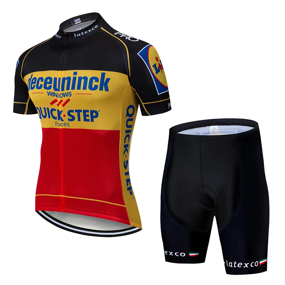 Pro Team Quick Step велосипедная майка 19D комплект велосипедной одежды Ropa cicissm велосипедная одежда Мужская короткая одежда Maillot Culotte - Цвет: Cycling suit