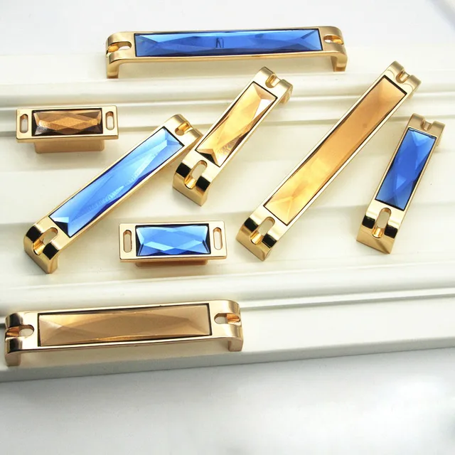 MEGAIRON Luxury Europe Crystal Style Hardware Kitchen Door Knob Cupboard Dresser Drawer