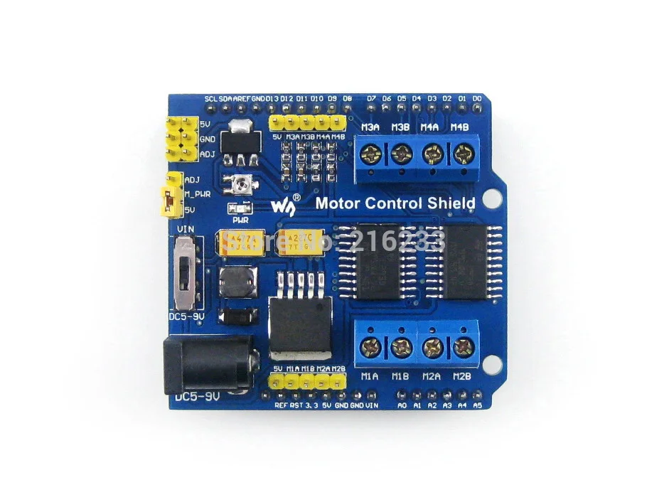 

L293D Motor Control Shield Expansion Board Motor Drive Shield For Arduino Duemilanove Mega UNO 4 Channel H-bridge ESD protection
