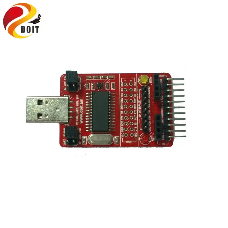 doit CH341A usb-кабель для переноса данных для I2C/IIC/SPI UART/ttl/ISP адаптер EPP/MEM параллельный преобразователь макетная плата комплект