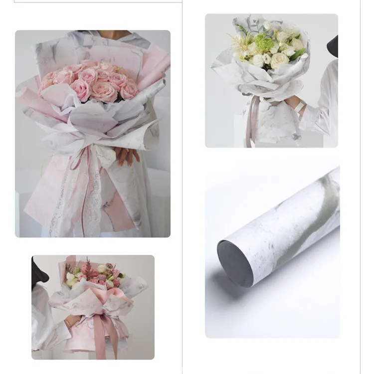10 листов винтажная оберточная бумага для цветов мраморная Художественная упаковка букета бумажная упаковка для свадебной вечеринки поставки цветочное украшение