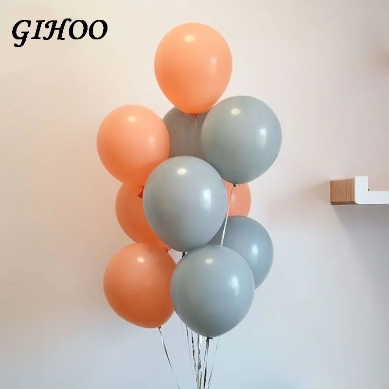 Новые серые воздушные шары GIHOO 10 дюймов прозрачный матовый латексный гелиевый