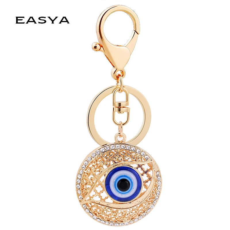 

Evil Eye Keychain Magic Eyes Bag Pendant Unique Keychains Crystal Key Ring Rhinstone Key Chain Key Holder For Women Girls