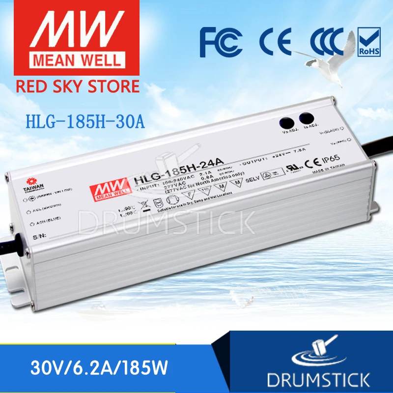 

[NC-D] Value! MEAN WELL original HLG-185H-30A 30V 6.2A meanwell HLG-185H 30V 186W Single Output LED Driver Power Supply A type