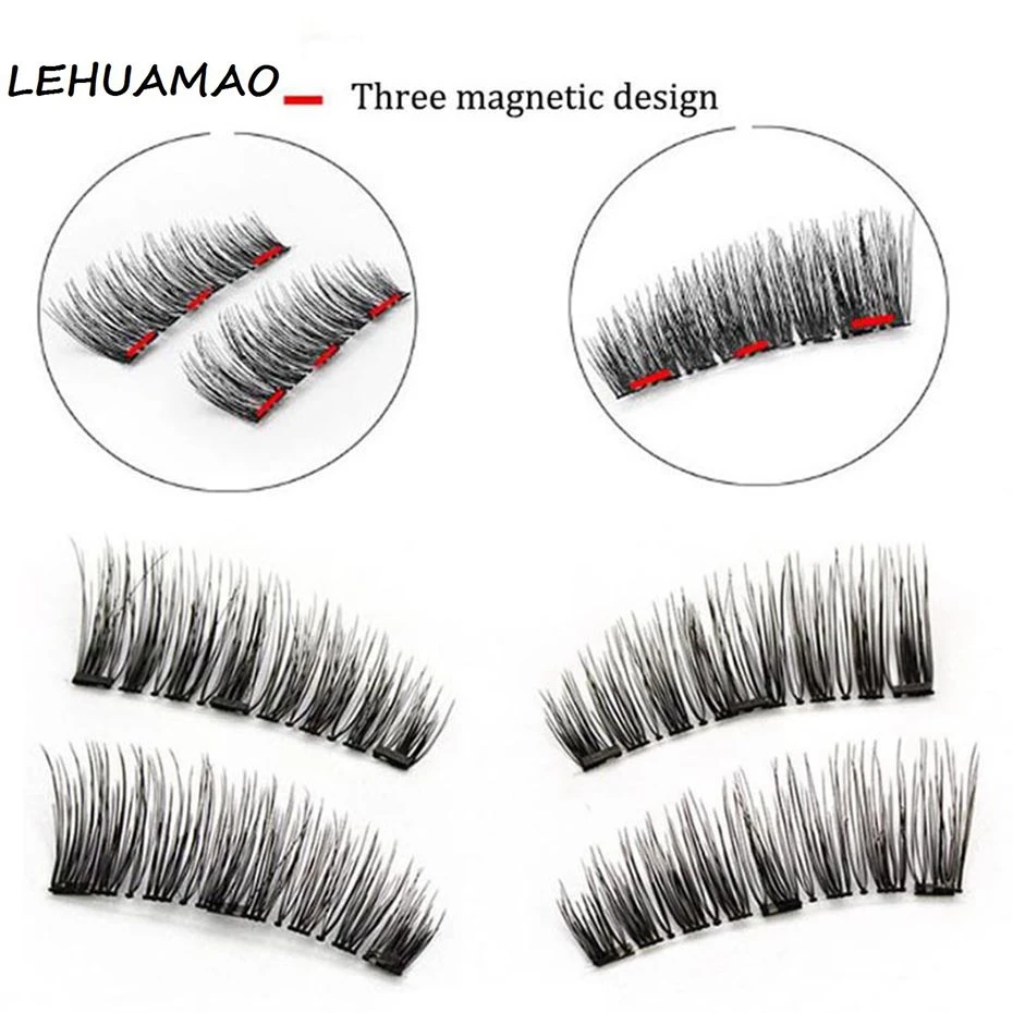 6d Magnetic False Eyelashes Triple Magnet Full Eyelash With Best Faux Mink Fiber Handcrafted Natural Long Fake Lash Extension Full Eyelashes Best False Eyelashesfalse Eyelashes Aliexpress