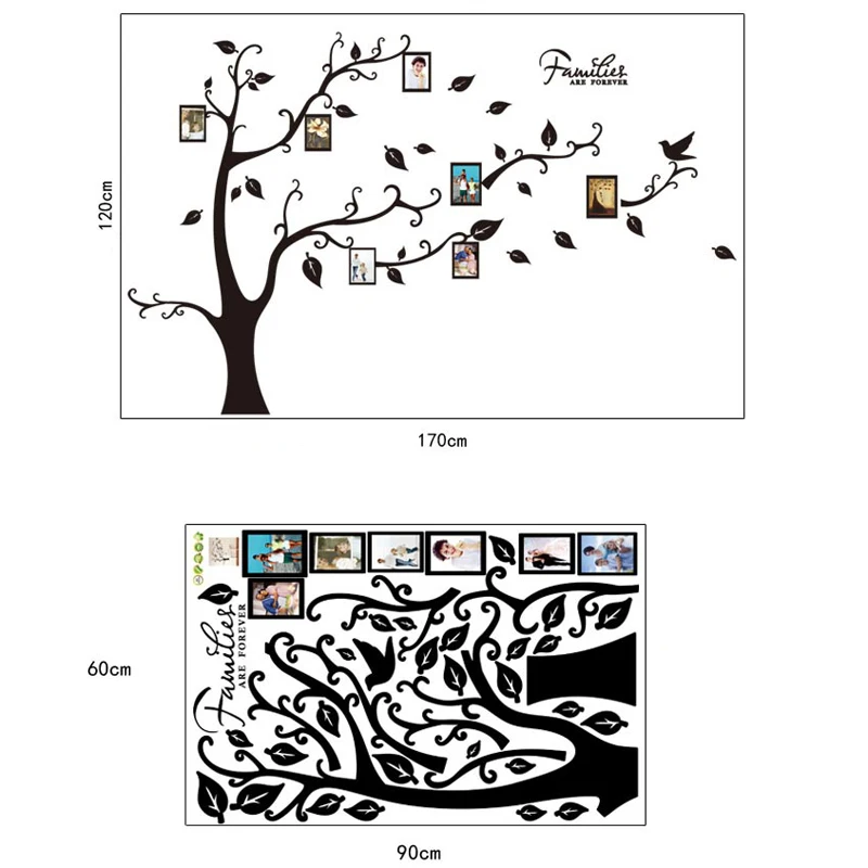 2018 New Removable Family Tree Wall Decal Sticker Large Vinyl Photo Picture Frame DIY
