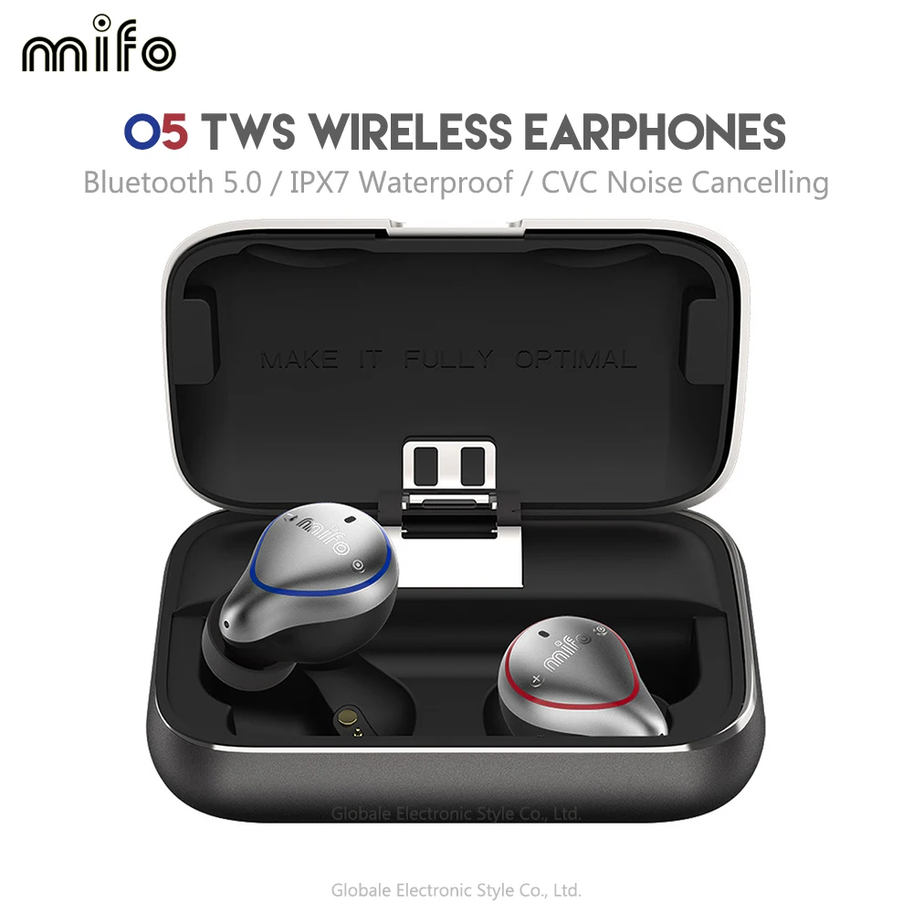 Original mifo O5 Bluetooth Earphones Headphones TWS Wireless Earbuds Waterproof IPX7 CVC Noise Cancelling