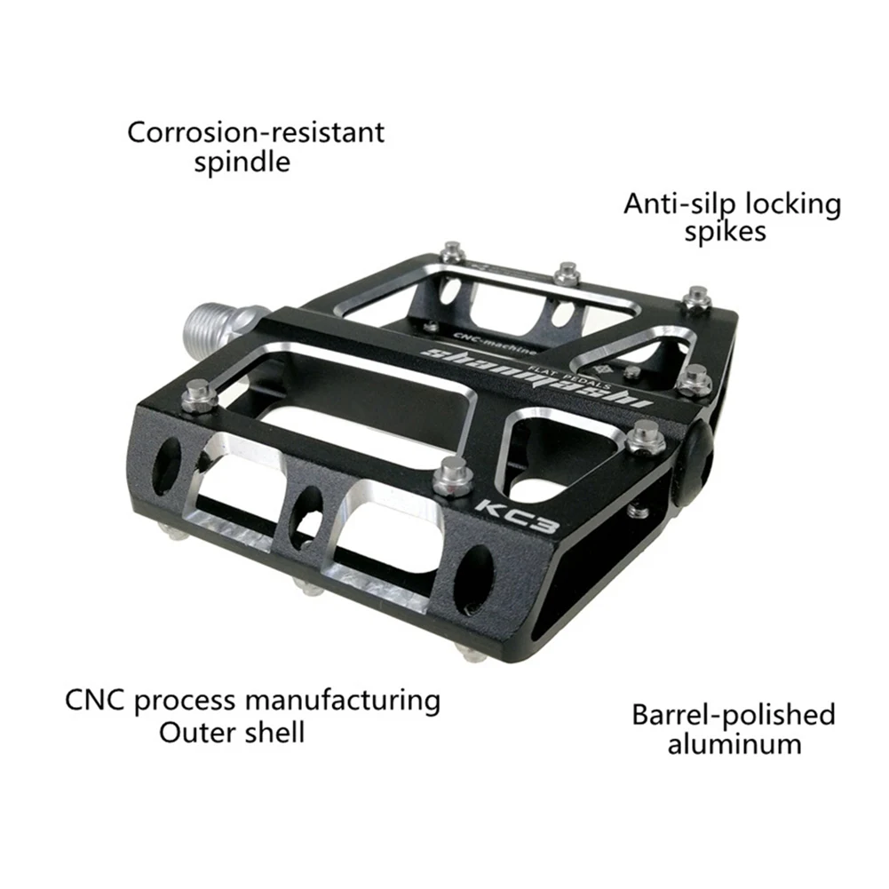 1 пара педалей для горного велосипеда, складные педали для велосипеда из алюминия, плоская педаль с ЧПУ, большой, стабильный, удобный, черный, зеленый, красный, синий