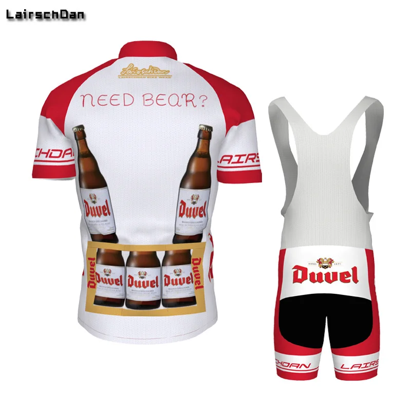 Lairschdan2019 DUVEL Beer Мужская велосипедная Майка набор красная одежда для велоспорта Pro Team 9D гелевая дышащая подкладка MTB дорожный горный велосипед одежда